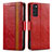 Handytasche Stand Schutzhülle Flip Leder Hülle S02D für Samsung Galaxy S20 5G Rot