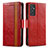 Handytasche Stand Schutzhülle Flip Leder Hülle S02D für Samsung Galaxy S23 FE 5G Rot