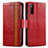Handytasche Stand Schutzhülle Flip Leder Hülle S02D für Sony Xperia 10 III SOG04 Rot