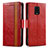Handytasche Stand Schutzhülle Flip Leder Hülle S02D für Xiaomi Poco M2 Pro Rot