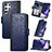 Handytasche Stand Schutzhülle Flip Leder Hülle S03D für Samsung Galaxy S21 Ultra 5G