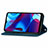 Handytasche Stand Schutzhülle Flip Leder Hülle S04D für Motorola Moto G Pure