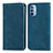 Handytasche Stand Schutzhülle Flip Leder Hülle S04D für Motorola Moto G41 Blau