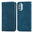 Handytasche Stand Schutzhülle Flip Leder Hülle S04D für Motorola Moto G51 5G Blau