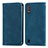 Handytasche Stand Schutzhülle Flip Leder Hülle S04D für Samsung Galaxy A01 SM-A015 Blau