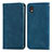 Handytasche Stand Schutzhülle Flip Leder Hülle S04D für Samsung Galaxy M01 Core Blau