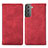 Handytasche Stand Schutzhülle Flip Leder Hülle S04D für Samsung Galaxy S21 FE 5G Rot