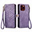 Handytasche Stand Schutzhülle Flip Leder Hülle S05D für Apple iPhone 13 Pro Max Violett