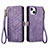 Handytasche Stand Schutzhülle Flip Leder Hülle S05D für Apple iPhone 13 Violett