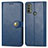 Handytasche Stand Schutzhülle Flip Leder Hülle S05D für Motorola Moto E20 Blau