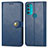 Handytasche Stand Schutzhülle Flip Leder Hülle S05D für Motorola Moto G71 5G Blau
