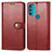 Handytasche Stand Schutzhülle Flip Leder Hülle S05D für Motorola Moto G71 5G Rot
