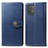 Handytasche Stand Schutzhülle Flip Leder Hülle S05D für Samsung Galaxy A91 Blau
