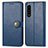 Handytasche Stand Schutzhülle Flip Leder Hülle S05D für Sony Xperia 5 III SO-53B Blau
