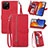 Handytasche Stand Schutzhülle Flip Leder Hülle S06D für Huawei Enjoy 50z Rot