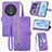 Handytasche Stand Schutzhülle Flip Leder Hülle S06D für Huawei Honor Magic5 5G Violett