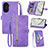 Handytasche Stand Schutzhülle Flip Leder Hülle S06D für Huawei Nova 10 Pro Violett