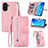 Handytasche Stand Schutzhülle Flip Leder Hülle S06D für Huawei Nova Y70 Plus Rosa