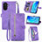 Handytasche Stand Schutzhülle Flip Leder Hülle S06D für Huawei Nova Y70 Plus Violett