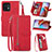 Handytasche Stand Schutzhülle Flip Leder Hülle S06D für Motorola Moto Edge Plus (2023) 5G Rot