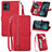 Handytasche Stand Schutzhülle Flip Leder Hülle S06D für Motorola Moto G14 Rot