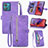 Handytasche Stand Schutzhülle Flip Leder Hülle S06D für Motorola Moto G84 5G Violett