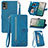 Handytasche Stand Schutzhülle Flip Leder Hülle S06D für Nokia C210