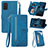 Handytasche Stand Schutzhülle Flip Leder Hülle S06D für Nokia G100 Blau