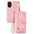 Handytasche Stand Schutzhülle Flip Leder Hülle S06D für Oppo A18 Rosa