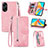 Handytasche Stand Schutzhülle Flip Leder Hülle S06D für Oppo A98 5G Rosa