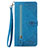 Handytasche Stand Schutzhülle Flip Leder Hülle S06D für Oppo K11x 5G Blau