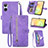 Handytasche Stand Schutzhülle Flip Leder Hülle S06D für Realme 10 4G Violett