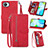 Handytasche Stand Schutzhülle Flip Leder Hülle S06D für Realme C30s Rot