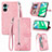 Handytasche Stand Schutzhülle Flip Leder Hülle S06D für Realme C33 Rosa