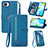 Handytasche Stand Schutzhülle Flip Leder Hülle S06D für Realme Narzo 50i Prime Blau