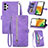 Handytasche Stand Schutzhülle Flip Leder Hülle S06D für Samsung Galaxy A13 4G Violett