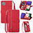 Handytasche Stand Schutzhülle Flip Leder Hülle S06D für Samsung Galaxy A22 5G Rot