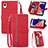 Handytasche Stand Schutzhülle Flip Leder Hülle S06D für Samsung Galaxy A22 5G SC-56B Rot