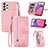 Handytasche Stand Schutzhülle Flip Leder Hülle S06D für Samsung Galaxy A33 5G Rosa