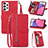 Handytasche Stand Schutzhülle Flip Leder Hülle S06D für Samsung Galaxy A33 5G Rot