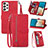 Handytasche Stand Schutzhülle Flip Leder Hülle S06D für Samsung Galaxy A53 5G Rot