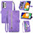 Handytasche Stand Schutzhülle Flip Leder Hülle S06D für Samsung Galaxy A72 4G Violett