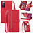 Handytasche Stand Schutzhülle Flip Leder Hülle S06D für Samsung Galaxy S20 FE 5G Rot