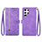 Handytasche Stand Schutzhülle Flip Leder Hülle S06D für Samsung Galaxy S23 Ultra 5G Violett