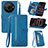 Handytasche Stand Schutzhülle Flip Leder Hülle S06D für Sharp Aquos R8 Pro Blau