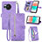 Handytasche Stand Schutzhülle Flip Leder Hülle S06D für Sharp Aquos R8 Violett