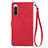 Handytasche Stand Schutzhülle Flip Leder Hülle S06D für Sony Xperia 10 IV SOG07 Rot