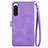 Handytasche Stand Schutzhülle Flip Leder Hülle S06D für Sony Xperia 5 IV Violett