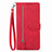 Handytasche Stand Schutzhülle Flip Leder Hülle S06D für Vivo Y02S Rot