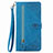 Handytasche Stand Schutzhülle Flip Leder Hülle S06D für Vivo Y16 Blau